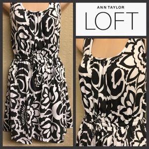 🌺 Ann Taylor Loft Cotton Mini Sun Dress
